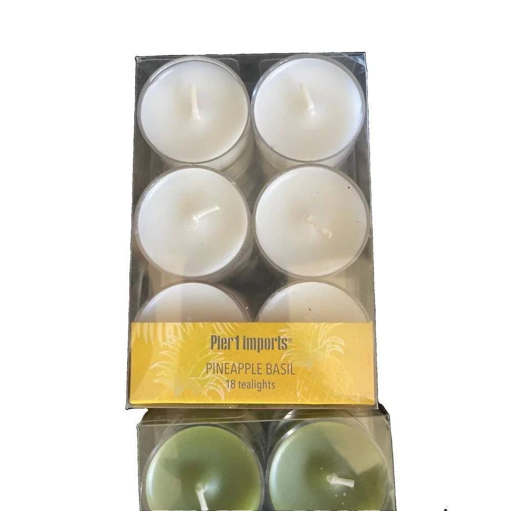 Pier 1 Imports Scented Tealights Lot 78 Discontinued Citrus Cilantro Honeysuckle